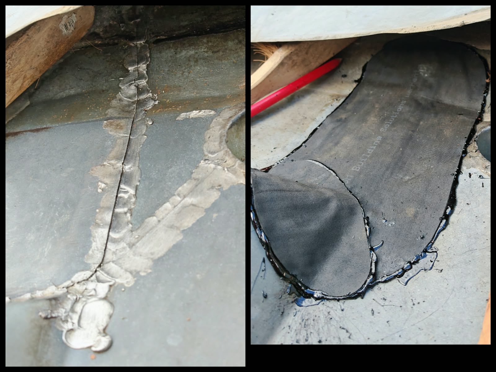 Détail de soudure de membrane d'étanchéité sur toiture plate par SkySafe Toitures